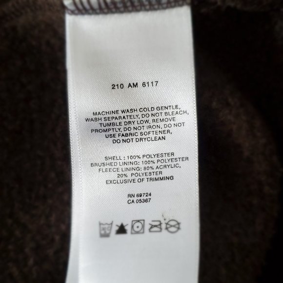 Men's Columbia 1/4 Zip Fleece Pullover Brown Size Medium - Picture 3 of 4